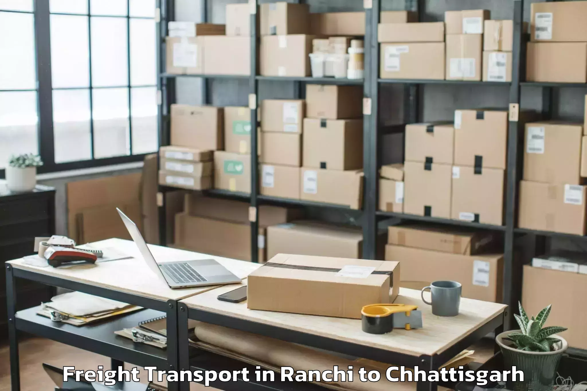 Easy Ranchi to Icfai University Raipur Durg Freight Transport Booking